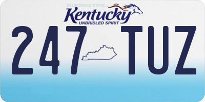 KY license plate 247TUZ