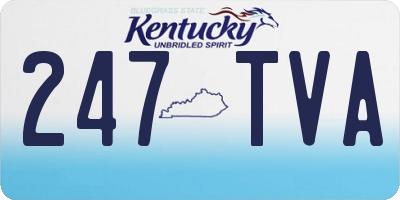 KY license plate 247TVA