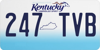 KY license plate 247TVB