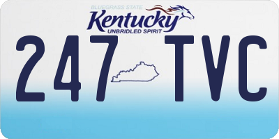 KY license plate 247TVC