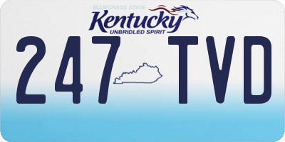 KY license plate 247TVD