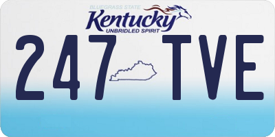 KY license plate 247TVE