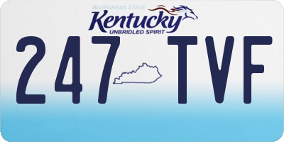 KY license plate 247TVF