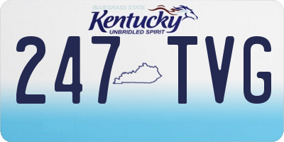 KY license plate 247TVG