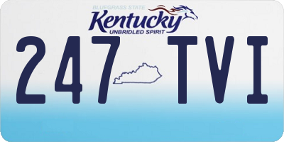 KY license plate 247TVI