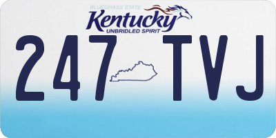 KY license plate 247TVJ