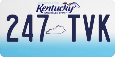 KY license plate 247TVK