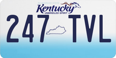 KY license plate 247TVL