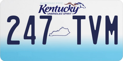 KY license plate 247TVM