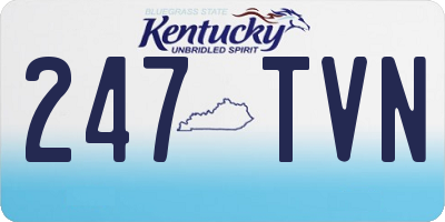 KY license plate 247TVN