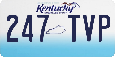 KY license plate 247TVP