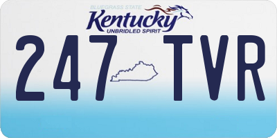 KY license plate 247TVR