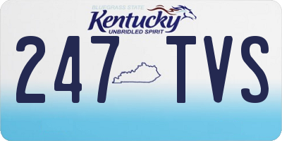 KY license plate 247TVS