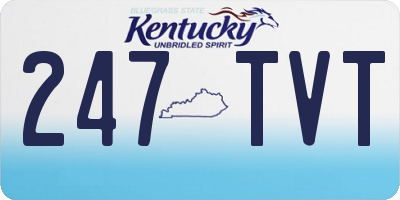 KY license plate 247TVT