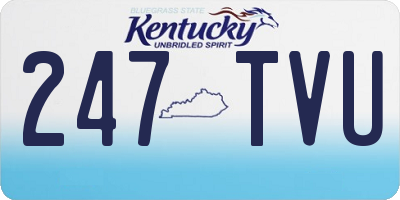 KY license plate 247TVU