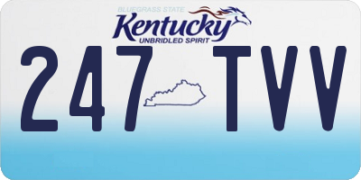 KY license plate 247TVV