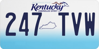 KY license plate 247TVW