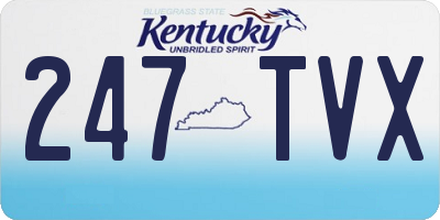KY license plate 247TVX