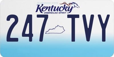 KY license plate 247TVY