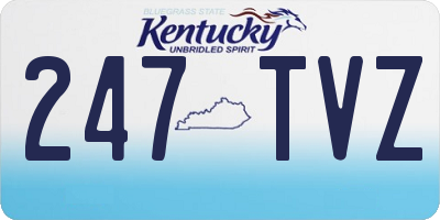 KY license plate 247TVZ
