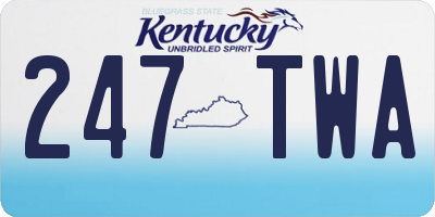 KY license plate 247TWA