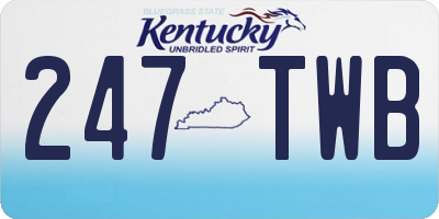 KY license plate 247TWB