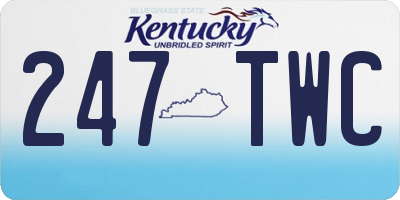 KY license plate 247TWC