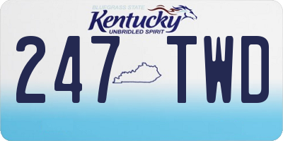 KY license plate 247TWD