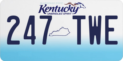 KY license plate 247TWE
