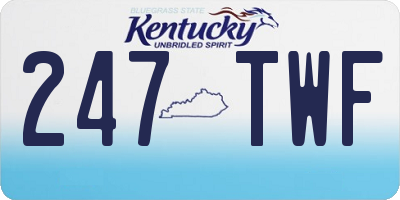 KY license plate 247TWF