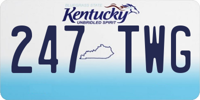 KY license plate 247TWG