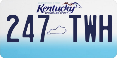 KY license plate 247TWH