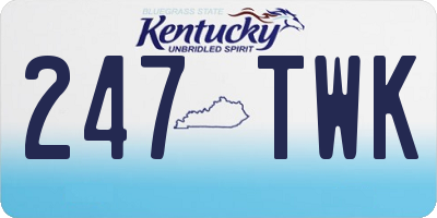 KY license plate 247TWK