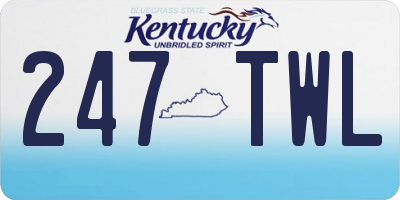 KY license plate 247TWL
