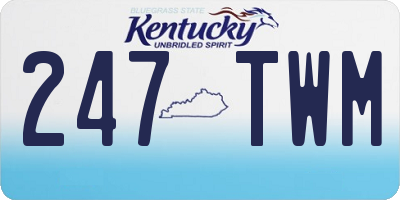 KY license plate 247TWM