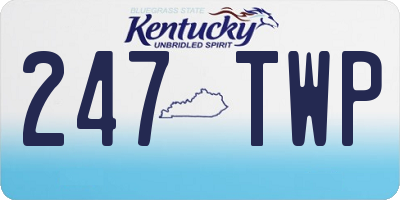 KY license plate 247TWP