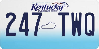 KY license plate 247TWQ