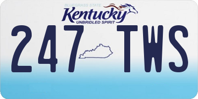 KY license plate 247TWS