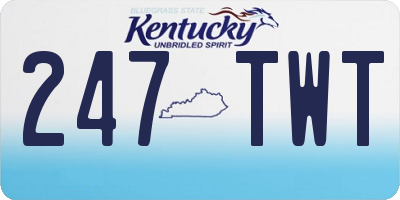 KY license plate 247TWT