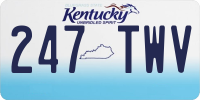 KY license plate 247TWV