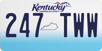 KY license plate 247TWW