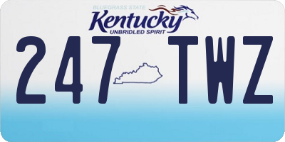 KY license plate 247TWZ