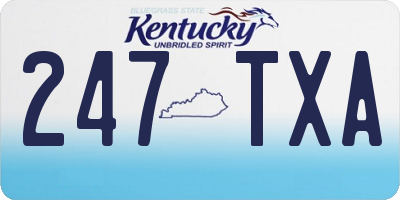 KY license plate 247TXA