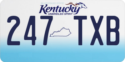 KY license plate 247TXB