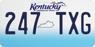 KY license plate 247TXG