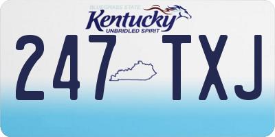 KY license plate 247TXJ