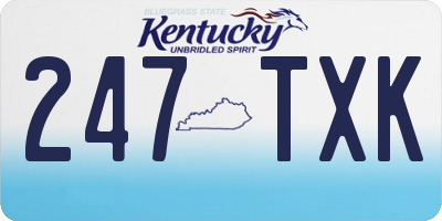 KY license plate 247TXK