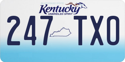 KY license plate 247TXO
