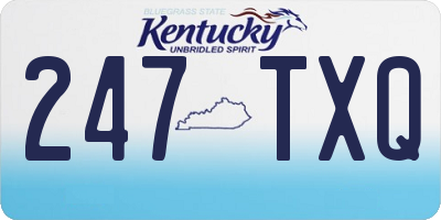 KY license plate 247TXQ