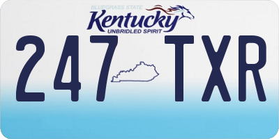 KY license plate 247TXR
